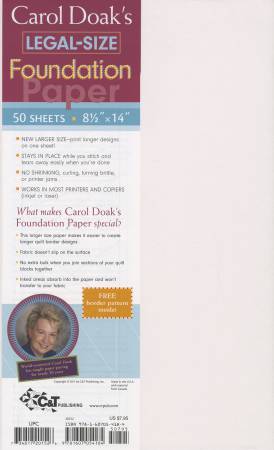 Carol Doak - Foundation Paper, 8-1/2in x 14in - 50Sheets