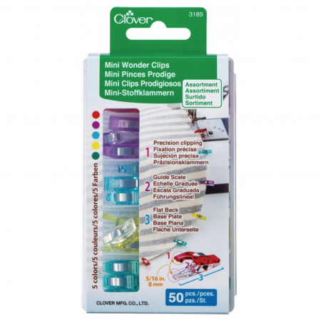 CLOVER -  Mini Wonder Clips Assorted 50 pcs