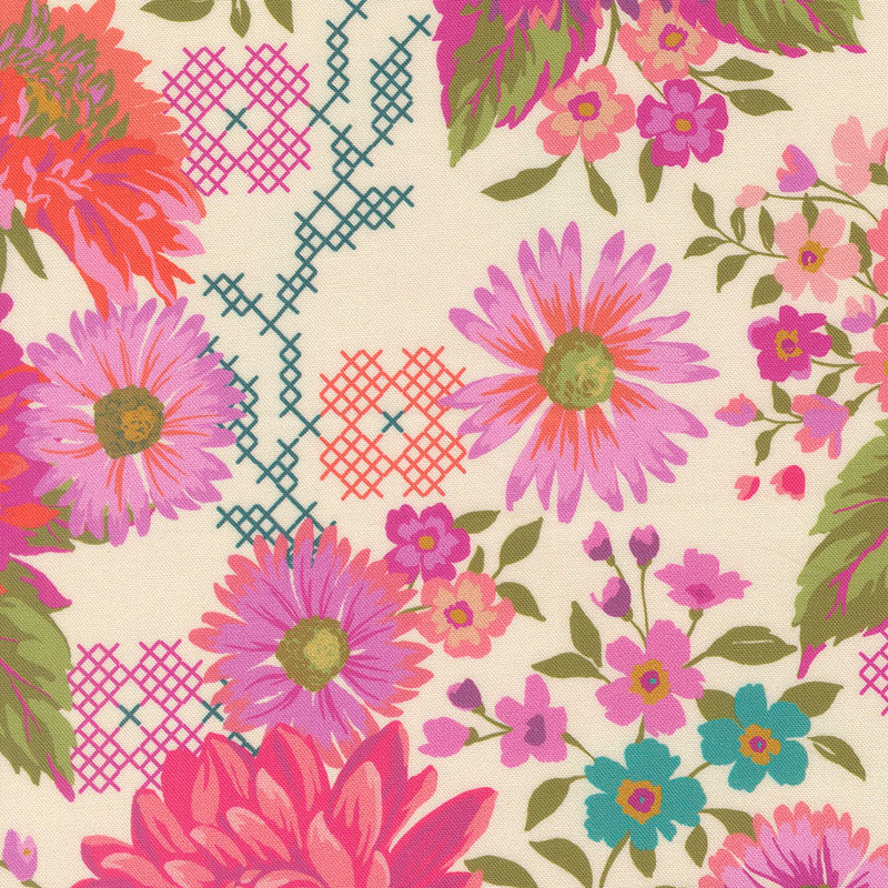 CRYSTAL MANNING - Parlor - Happy Blooms, Cream 511960-11