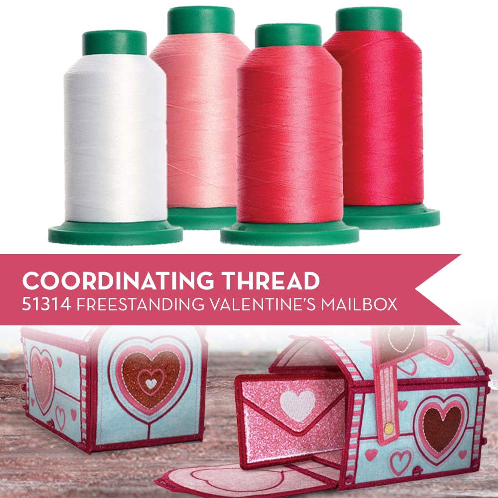 Freestanding Valentine's Mailbox - Coordinating Glide Thread Kit ...