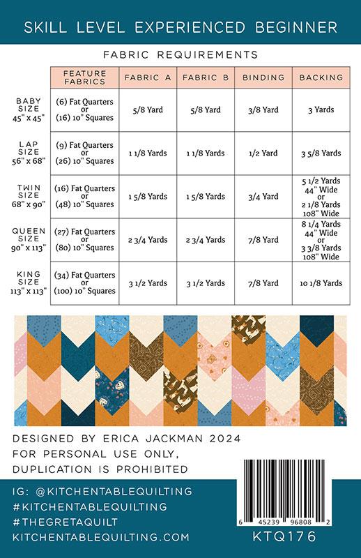 KITCHEN TABLE QUILTING - THE GRETA QUILT PATTERN