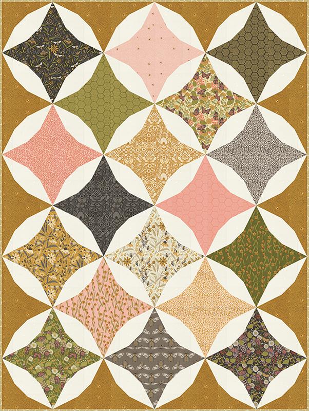 LAZY GIRL DESIGNS - Aunt June's Flower Garden Quilt Pattern