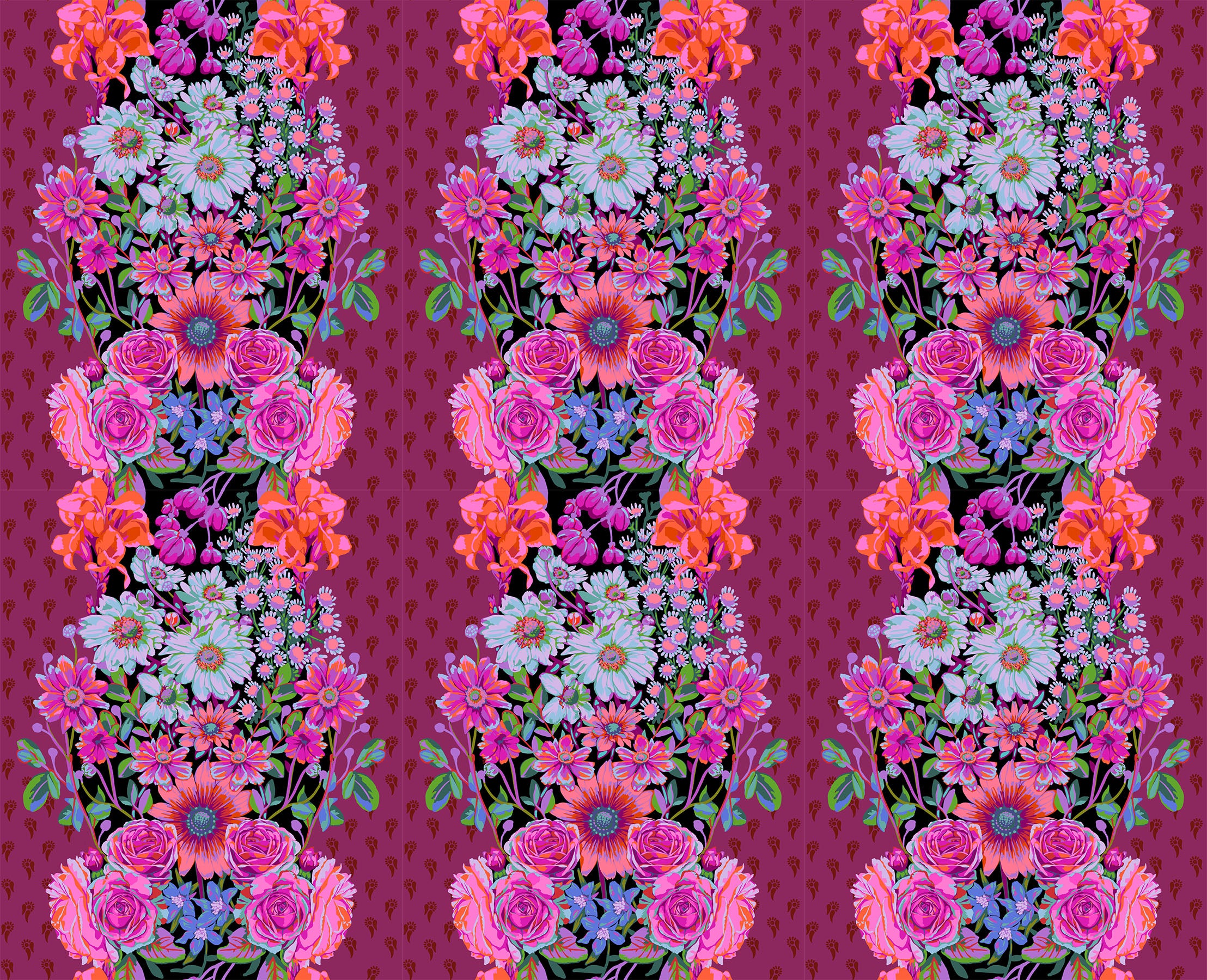 ANNA MARIA PARRY - Perennial Borders - Beata’s Garden, Plum AMT137-84L