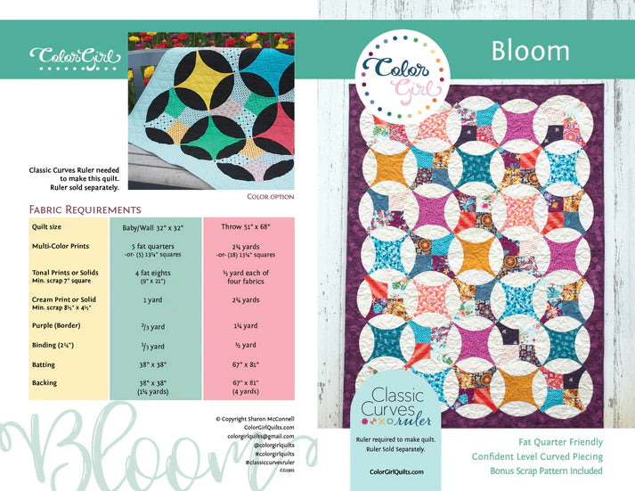 Color Girl Quilts - Bloom Pattern