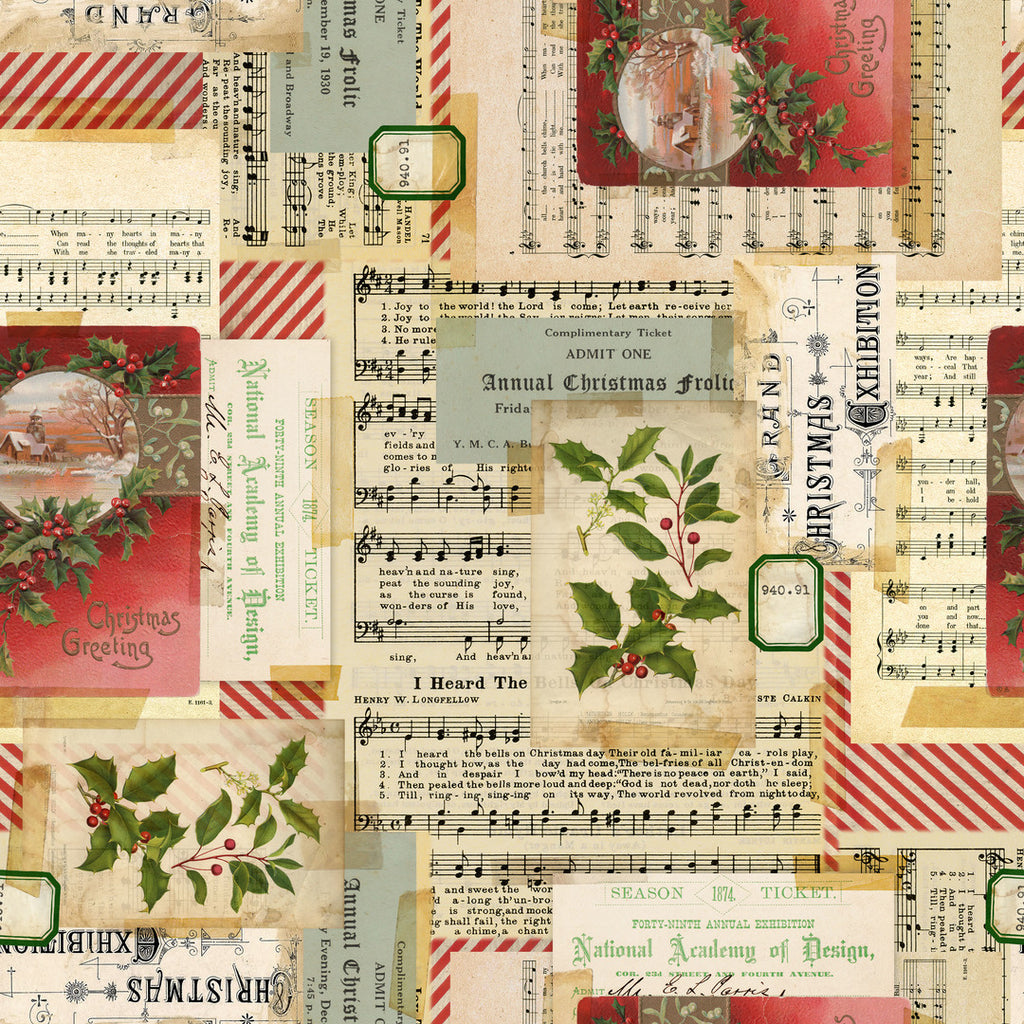 TIM HOLTZ - HOLIDAY PAST - Holiday Collage Canvas, Multi 