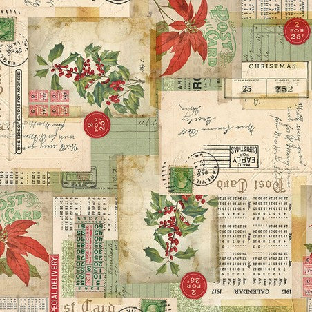 TIM HOLTZ - HOLIDAY PAST - Postcard Collage Canvas, Multi