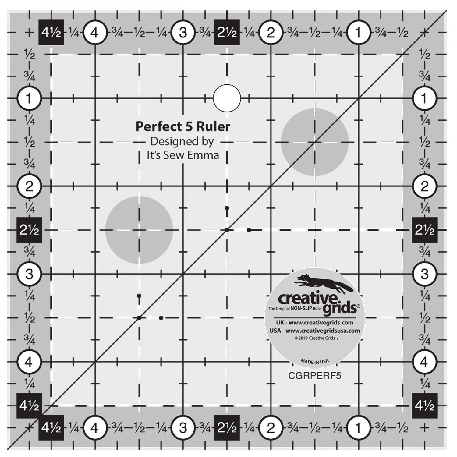 CREATIVE GRIDS Perfect 5 Ruler