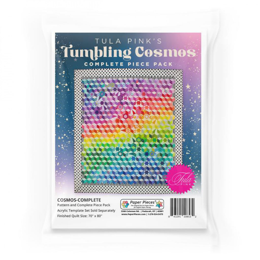 Paper Pieces - TULA PINK - Tumbling Cosmos Pattern and Complete Piece pack
