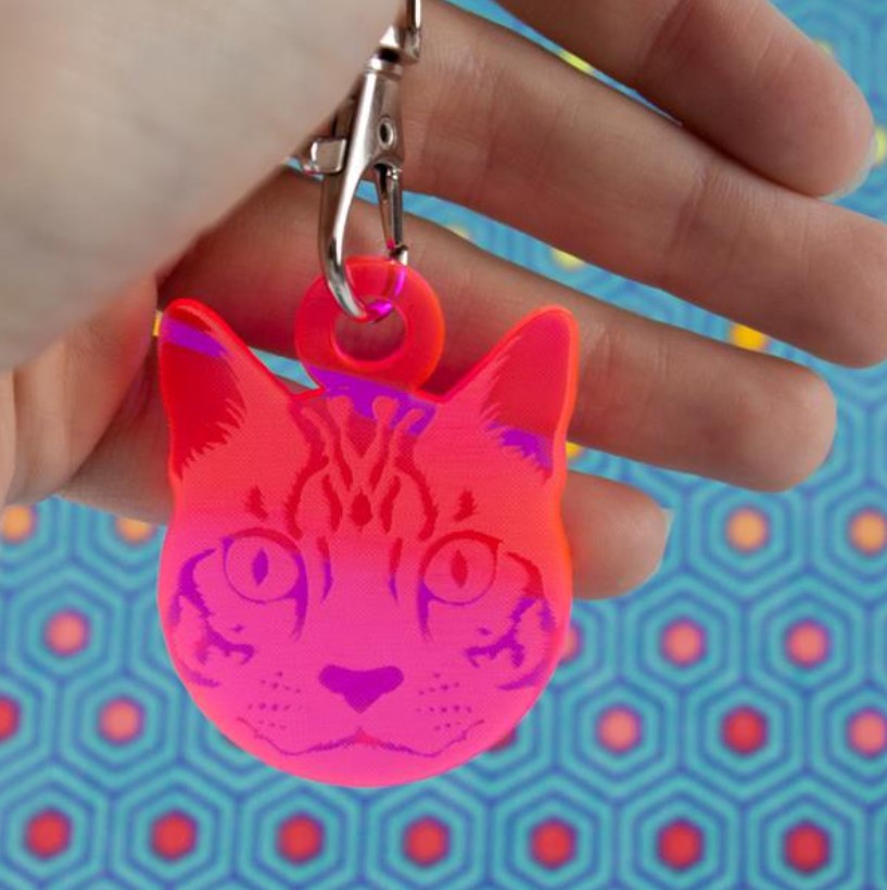 PAPER PIECES - TULA PINK - Cat Keychain