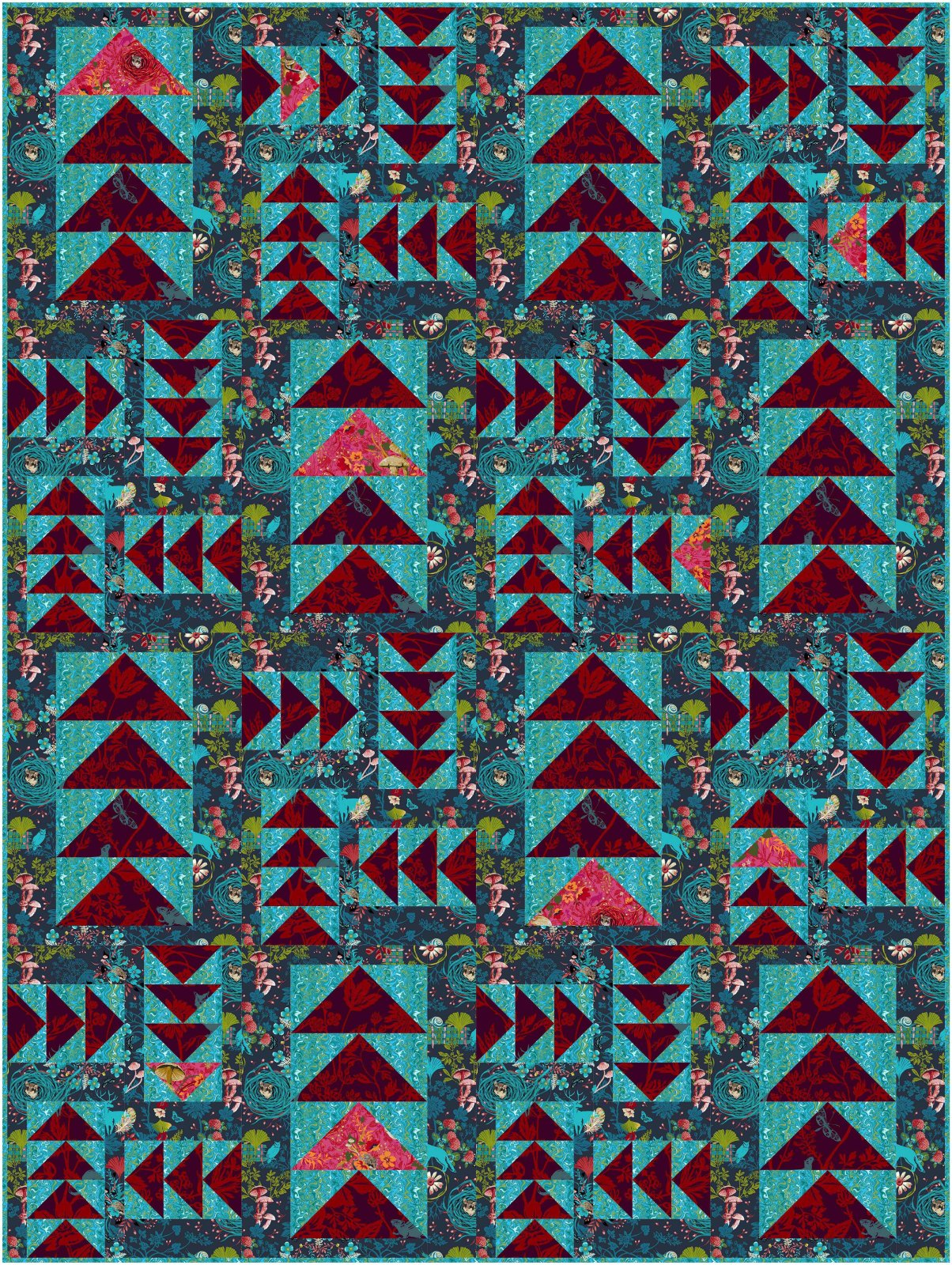 TAMARINIS -Chase Pattern – Artistic Quilts with Colors Inc.
