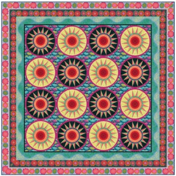 ANNA MARIA PARRY - Perennial Borders - Hello Beautiful Quilt Kit   Cheery Queen