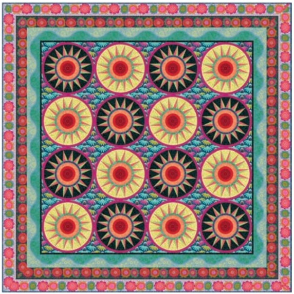 ANNA MARIA PARRY - Perennial Borders - Hello Beautiful Quilt Kit   Cheery Queen