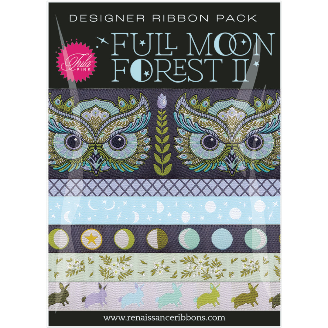 PRE ORDER Tula Pink - Full Moon Forest II Starlight - Designer Ribbon Pack