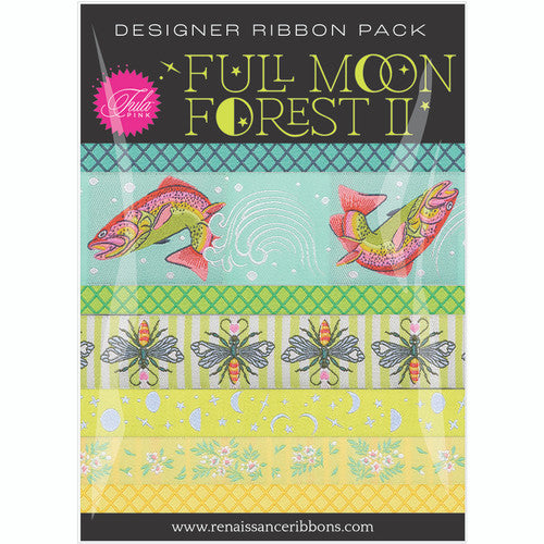 PRE ORDER Tula Pink - Full Moon Forest II Honey - Designer Ribbon Pack PRE ORDER Tula Pink - Full Moon Forest II Honey - Designer Ribbon Pack