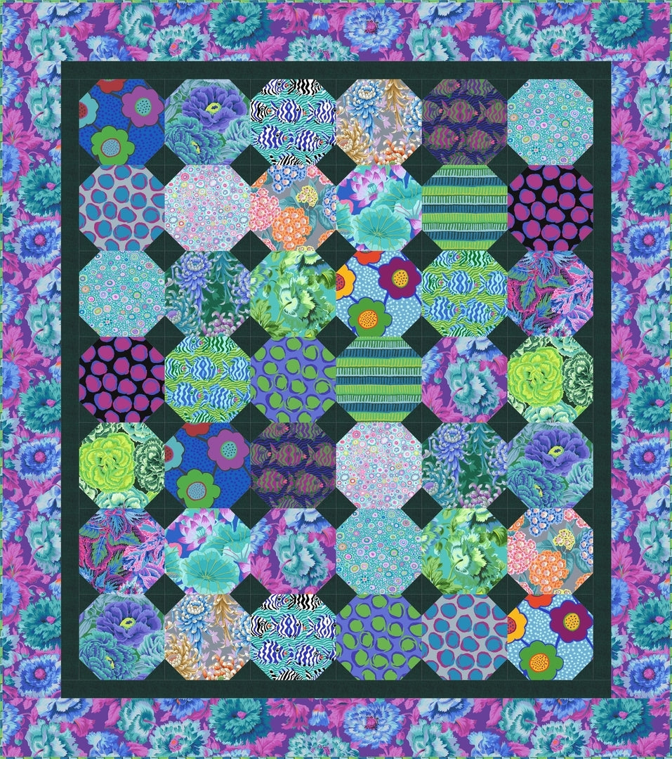 KAFFE FASSETT - KFC AUGUST 2025 - Dotty Quilt Kit - COOL