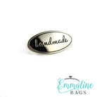 EMMALINE BAGS - Metal Bag Label: Oval with "Handmade"