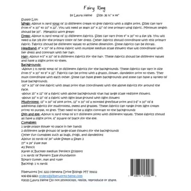 LAURA HEINE - Fairy Ring Collage Pattern FWLHFR