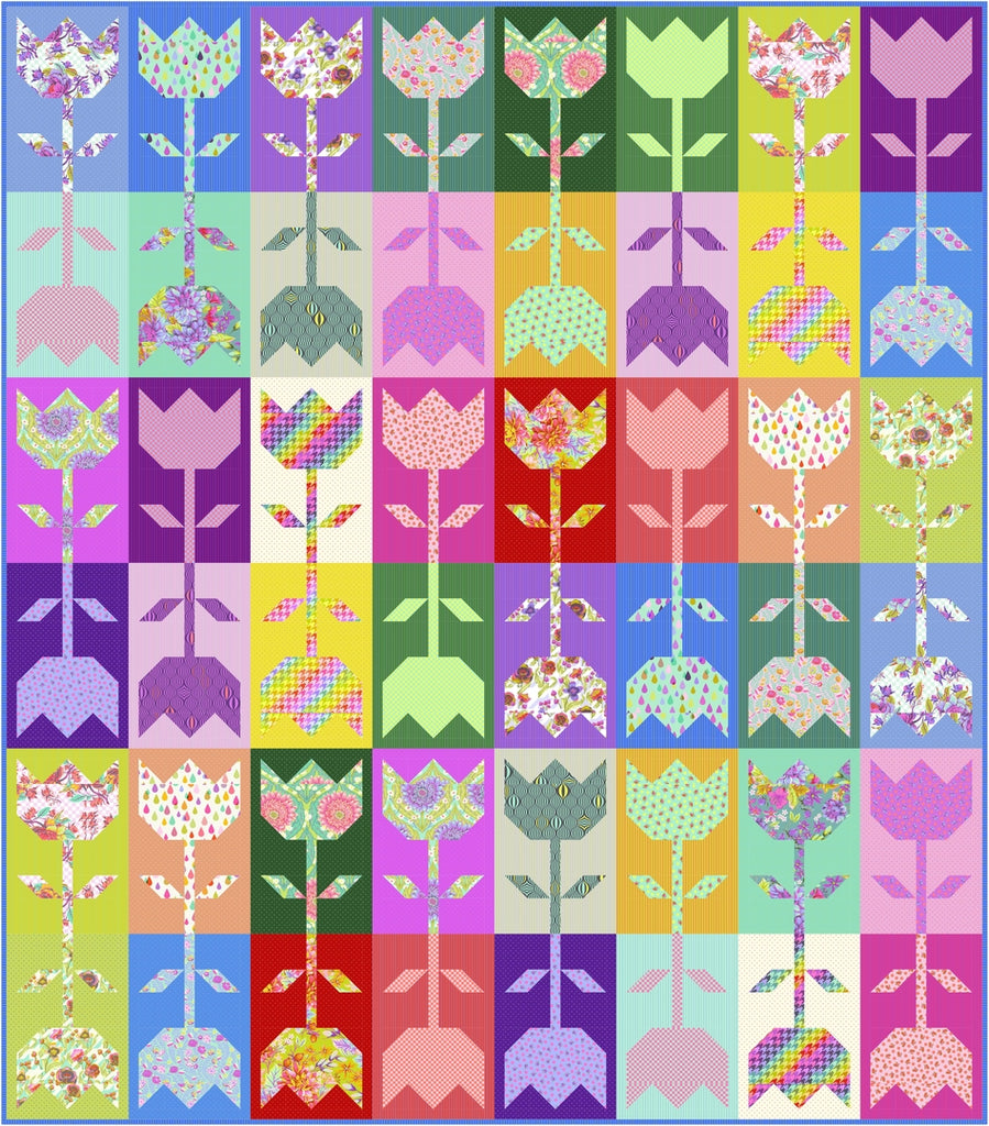 TULA PINK - UNTAMED - Flower Block Quilt Kit