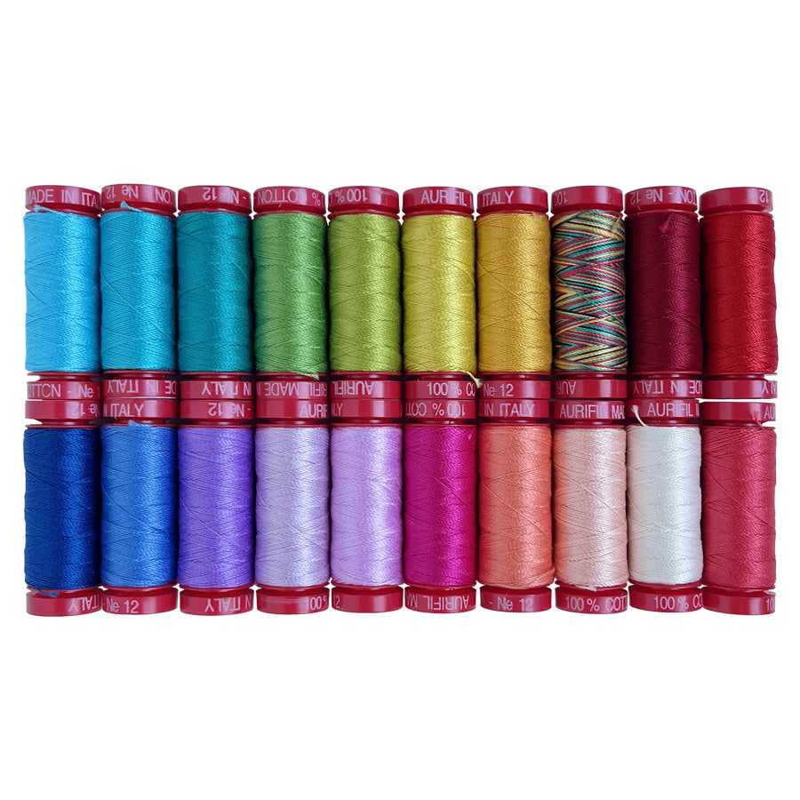 AURIFIL - Foundations 12wt Collection - 20 Small Spools AC12FC20