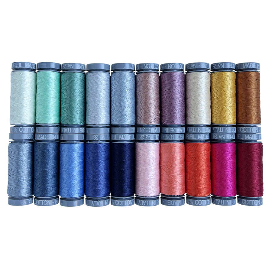 AURIFIL - Foundations 28wt Collection - 20 Small Spools AC28FC20