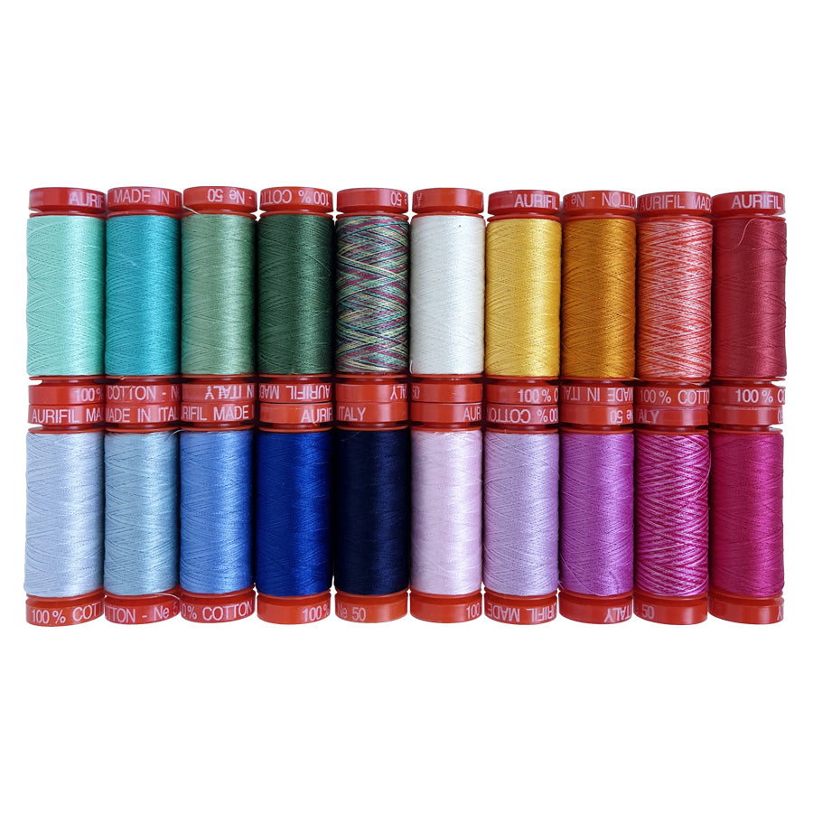 AURIFIL - Foundations 50wt Collection - 20 Small Spools AC50FC20