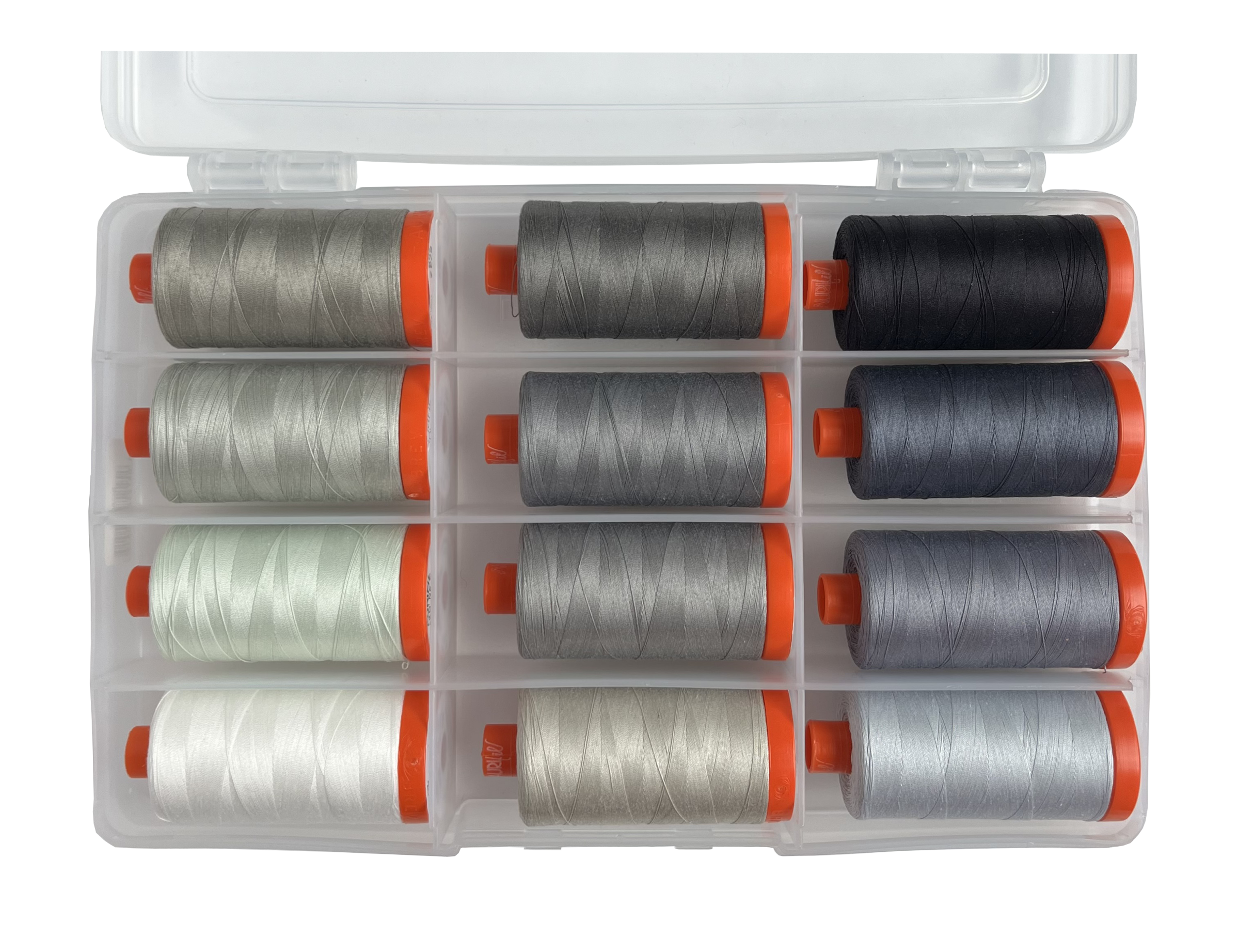 AURIFIL - TULA PINK - Graywork Thread Collection - 12 Large Spools (TP50GW12)