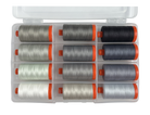 AURIFIL - TULA PINK - Graywork Thread Collection - 12 Large Spools (TP50GW12)