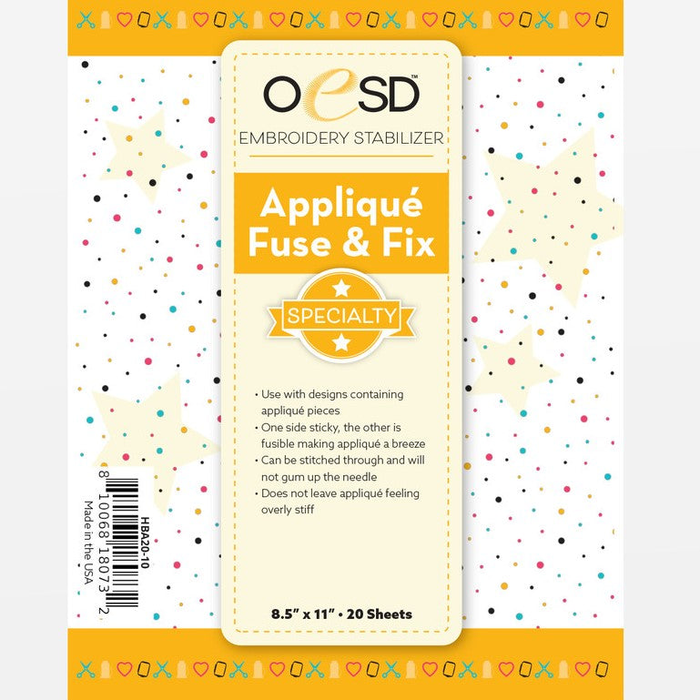 OESD - Applique Fuse and Fix 8.5