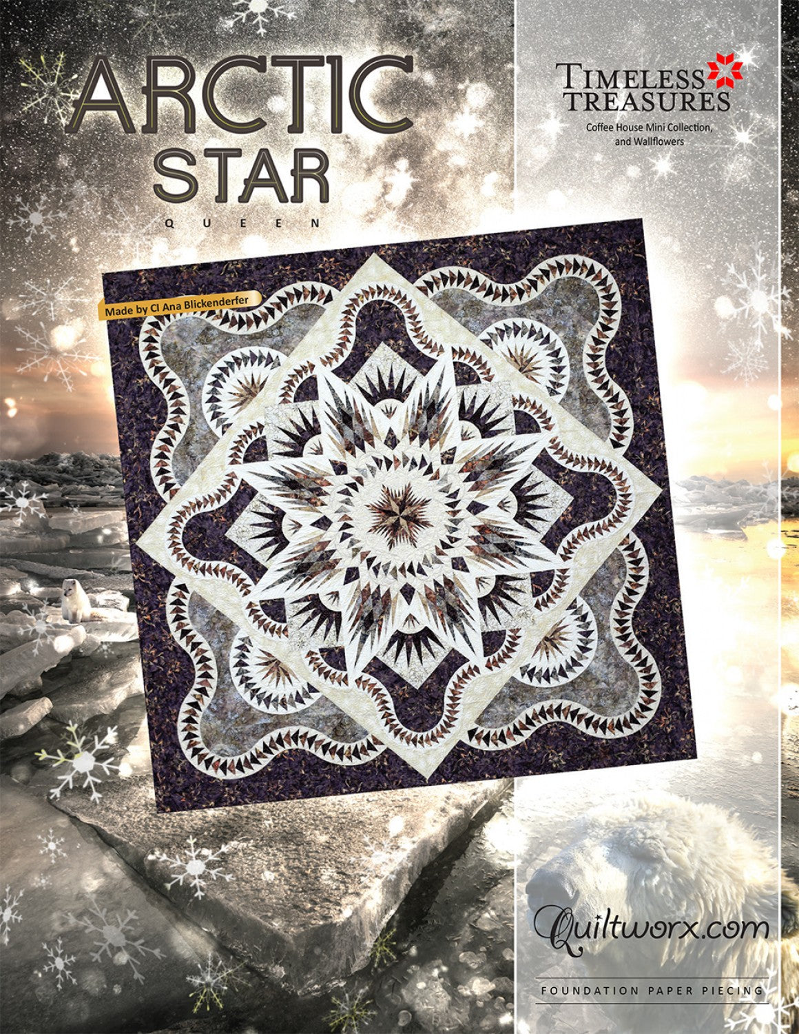 QUILTWORX.COM - Arctic Star Queen PATTERN