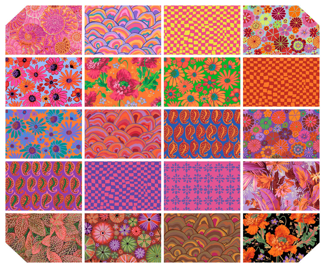 KAFFE FASSETT COLLECTIVE - AUGUST 2024 - 40pc Design Roll, Hot 