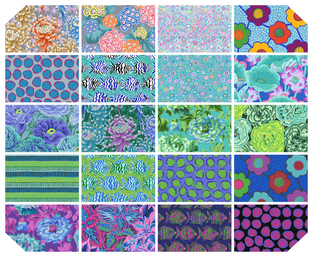 KAFFE FASSETT - KFC AUGUST 2025 - Pre-cut Bundles, Cool FB4FQGP.AUG25COOL