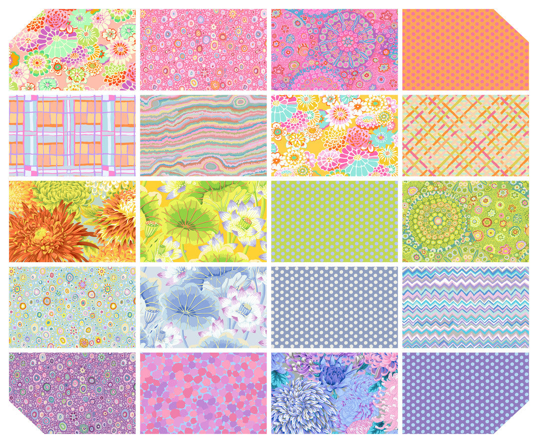 KAFFE FASSETT COLLECTIVE - CLASSICS PLUS PRE-CUTS - SORBET COLORWAY FB4FQGP.SORBET