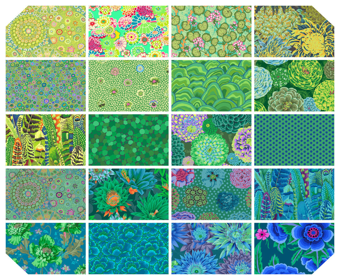 KAFFE FASSETT COLLECTIVE - CLASSICS PLUS PRE-CUTS - TIDAL COLORWAY FB4FQGP.TIDAL