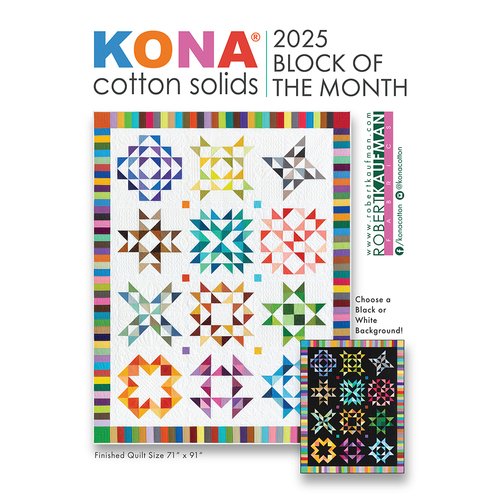 KONA - 2025 Block of the Month Pattern Card Set PCK001-BOM-1