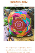 LAURA HEINE - Giant Zinnia Pillow Collage Pattern