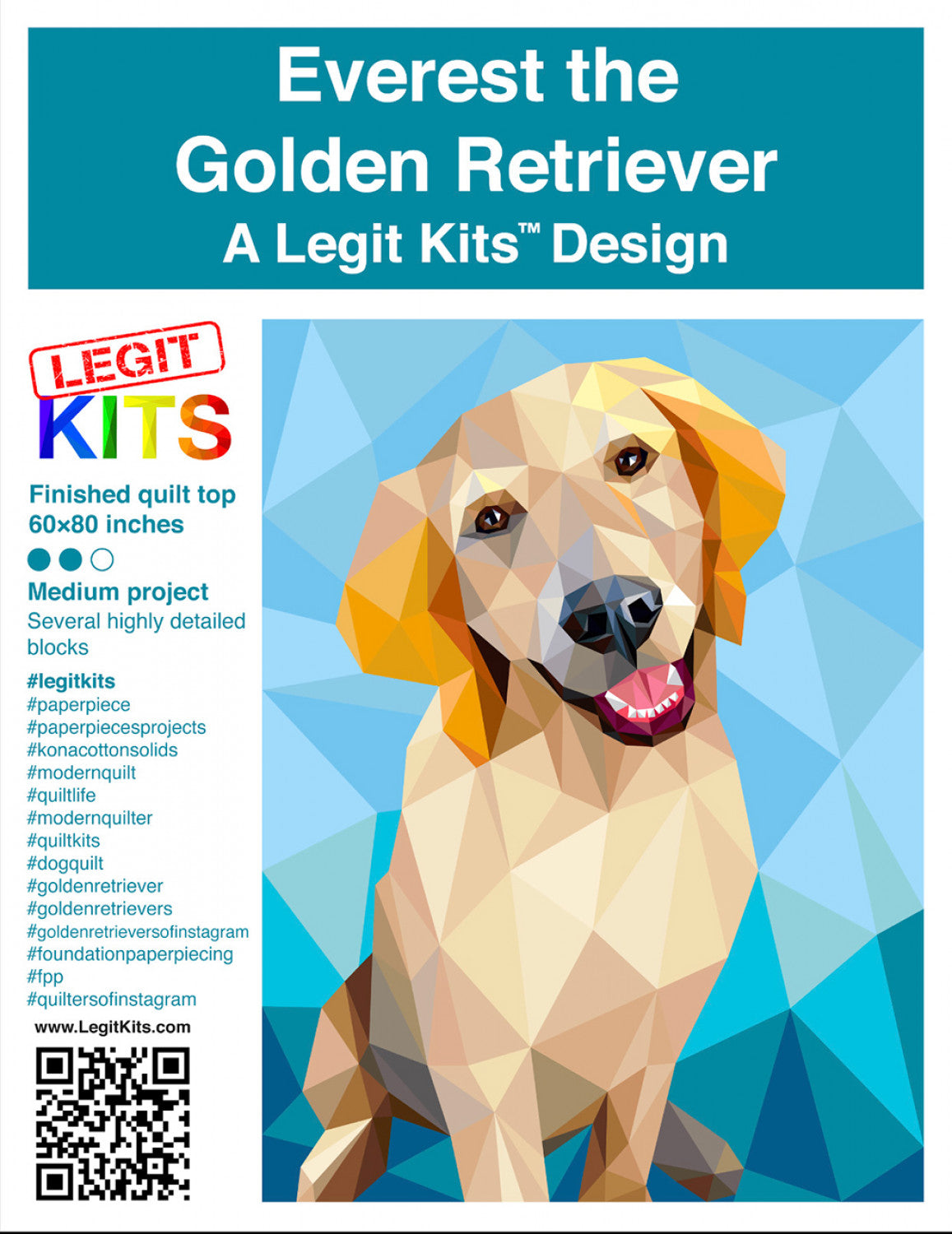 LEGIT KITS - Everest the Golden Retriever Pattern LK-PT018