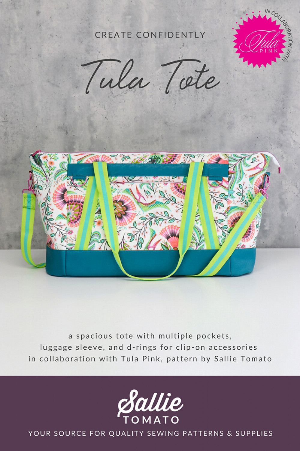 Sallie Tomato - Tula Tote Paper Pattern 