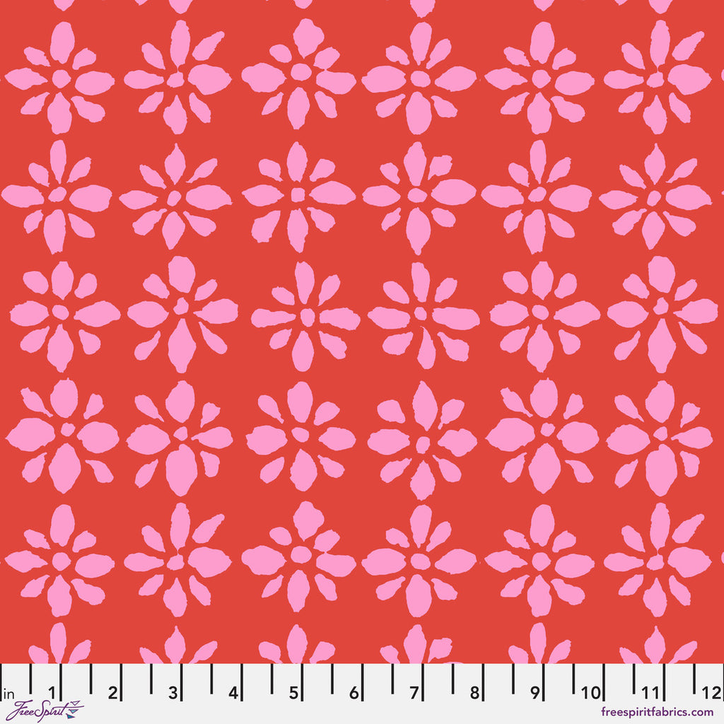 KAFFE FASSETT COLLECTIVE - AUGUST 2024 - Snow Flower, Red