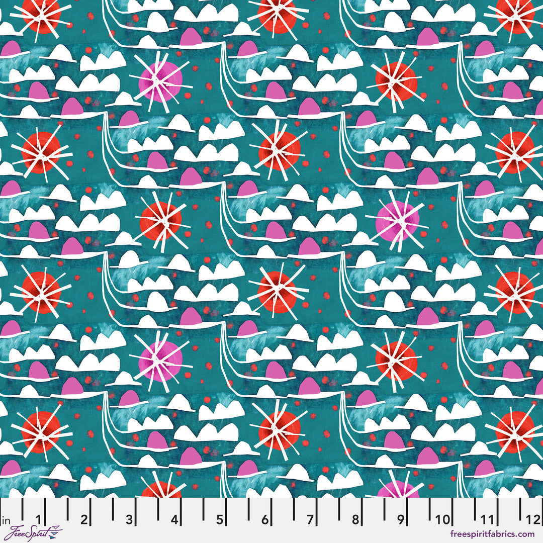 ESTÈ MACLEOD - Colori - Waves, Teal – Artistic Quilts with Colors Inc.