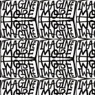 WRITING ON THE WALL - Imagine, White