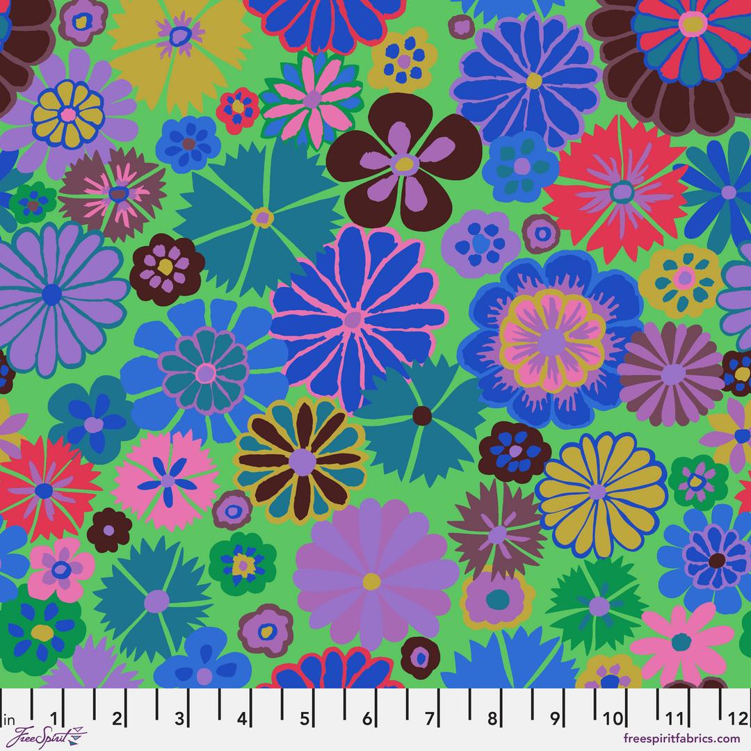 KAFFE FASSETT COLLECTIVE - AUGUST 2024 - Folk Flower, Blue