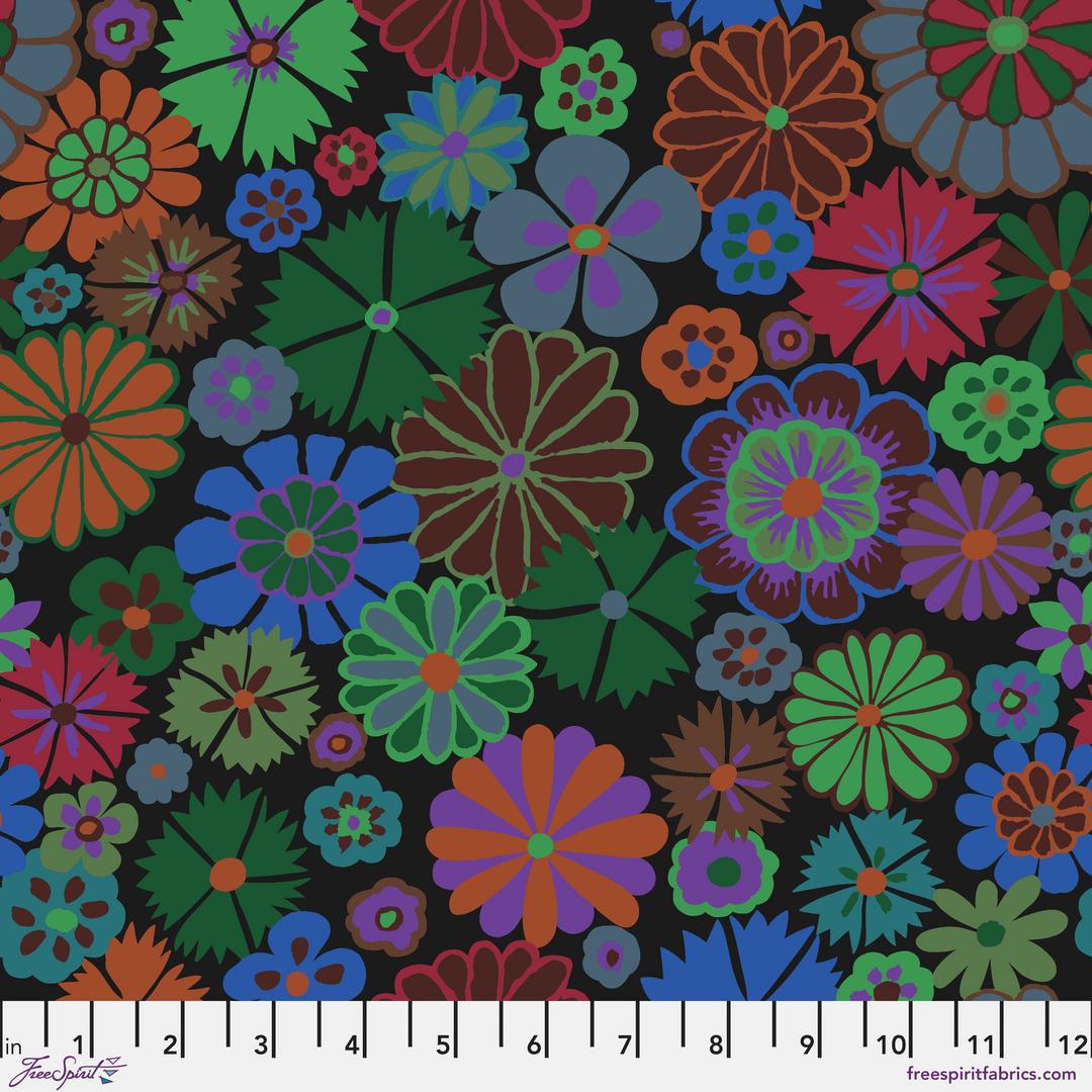 KAFFE FASSETT COLLECTIVE - AUGUST 2024 - Folk Flower, Dark