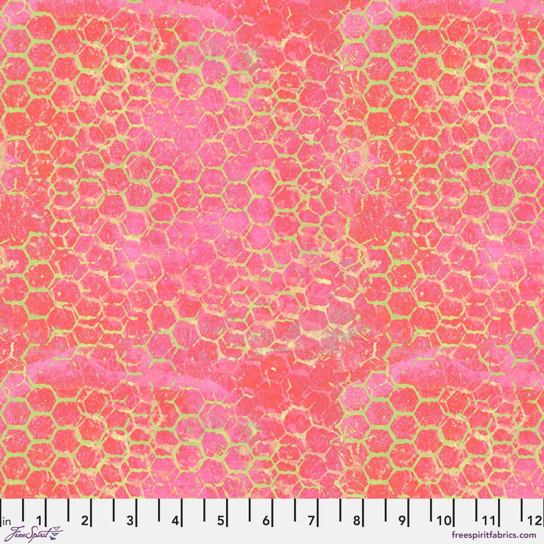 SUE PENN - BUTTERFLY FIELDS - HONEYCOMB - PINK