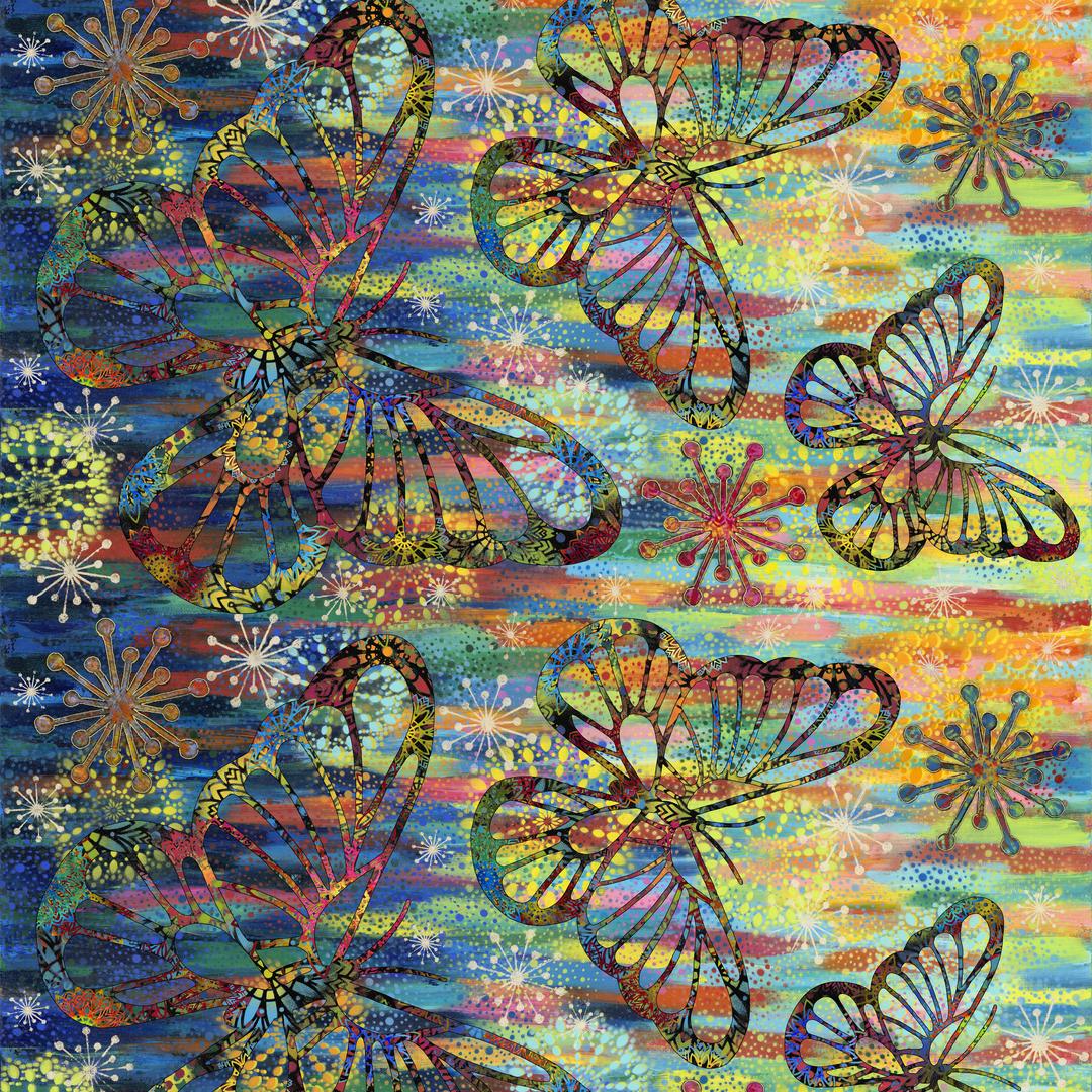 SUE PENN - BUTTERFLY FIELDS - BUTTERFLYPLAID - MULTI