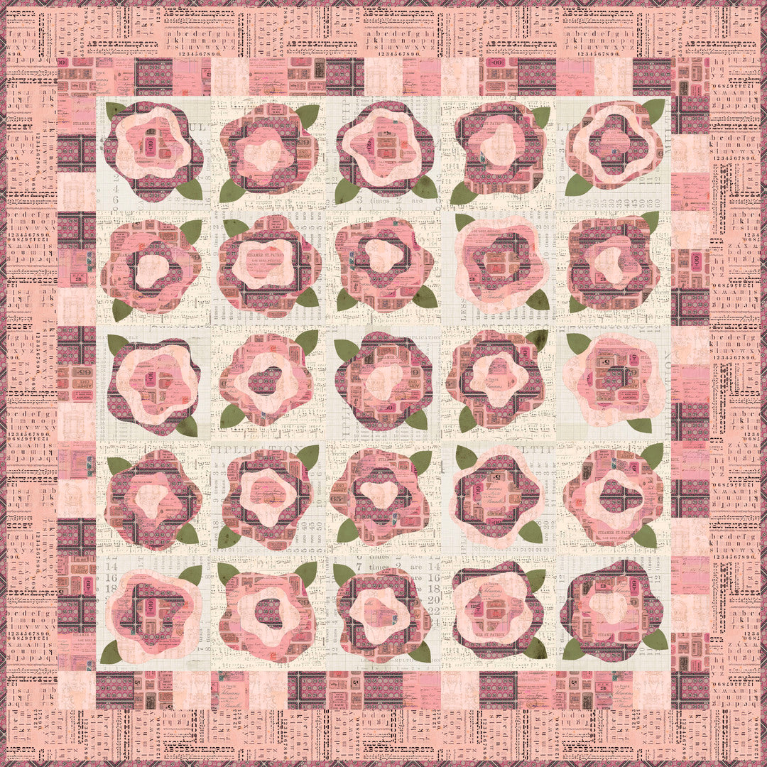 Quilt Roses Texture TIM HOLTZ - Palette Collections - French Roses Quilt Kit – Artistic ...