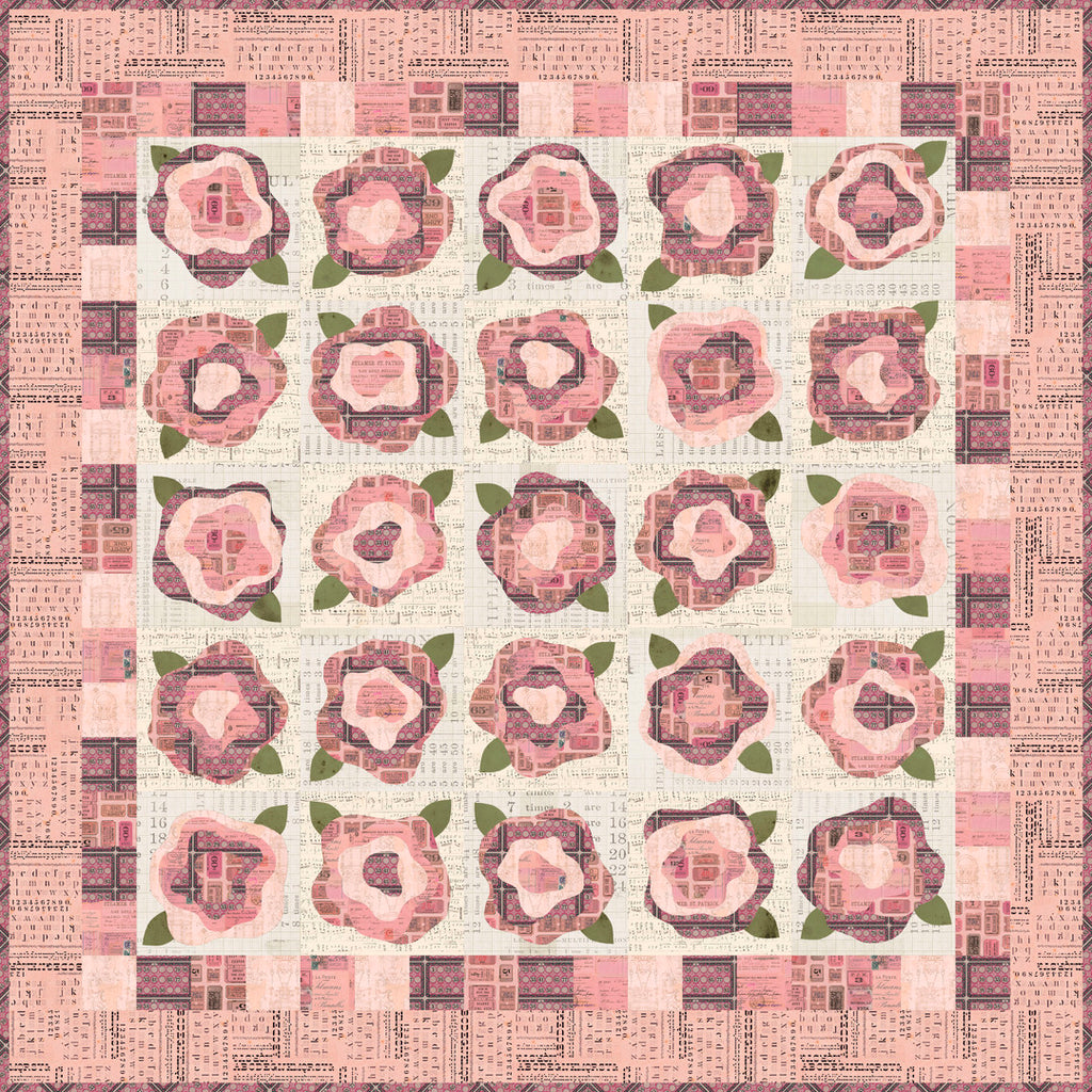 TIM HOLTZ - Palette Pink - French Roses Quilt Kit
