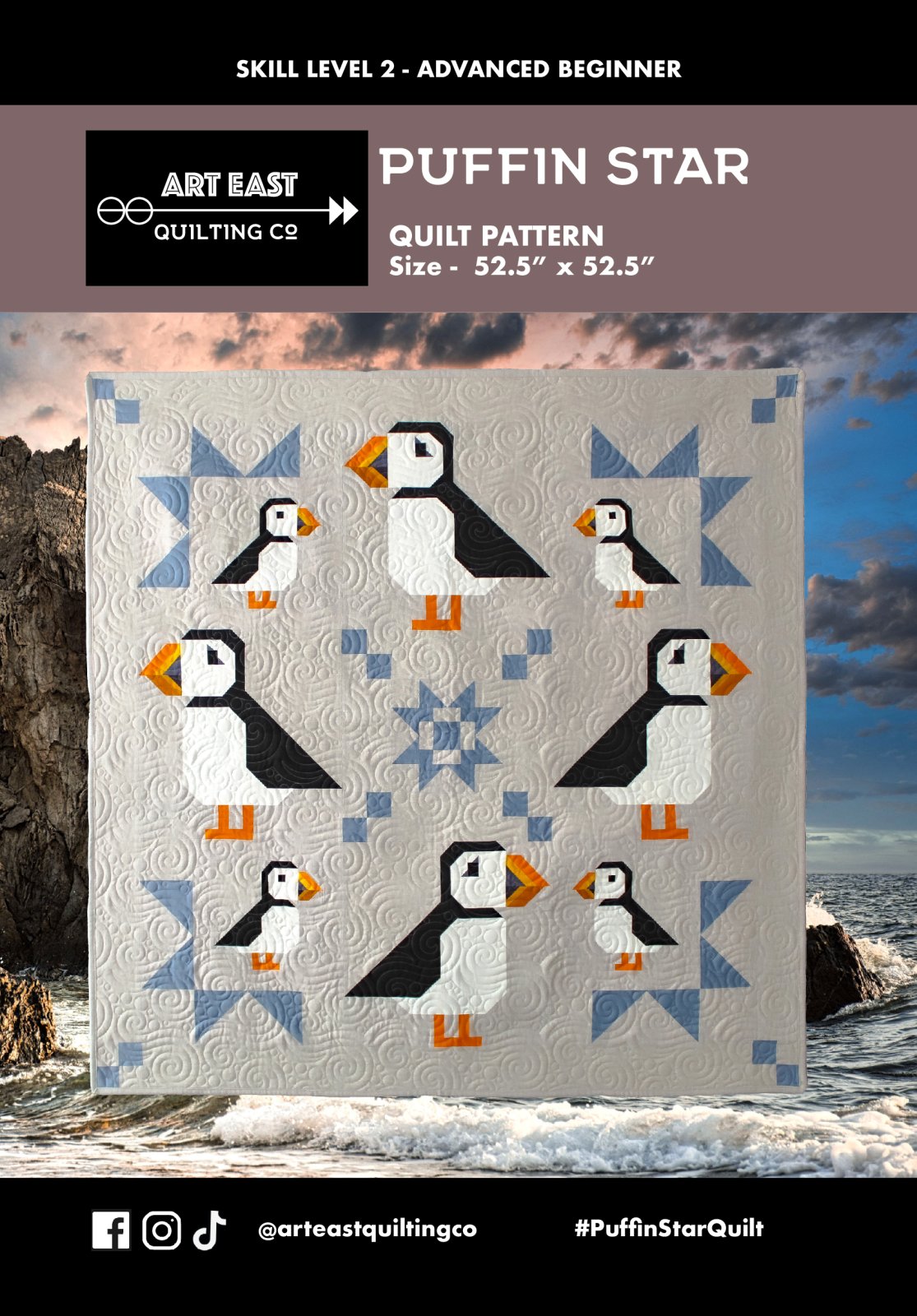 Art East Quilting Co - Puffin Star Pattern AEPS0323