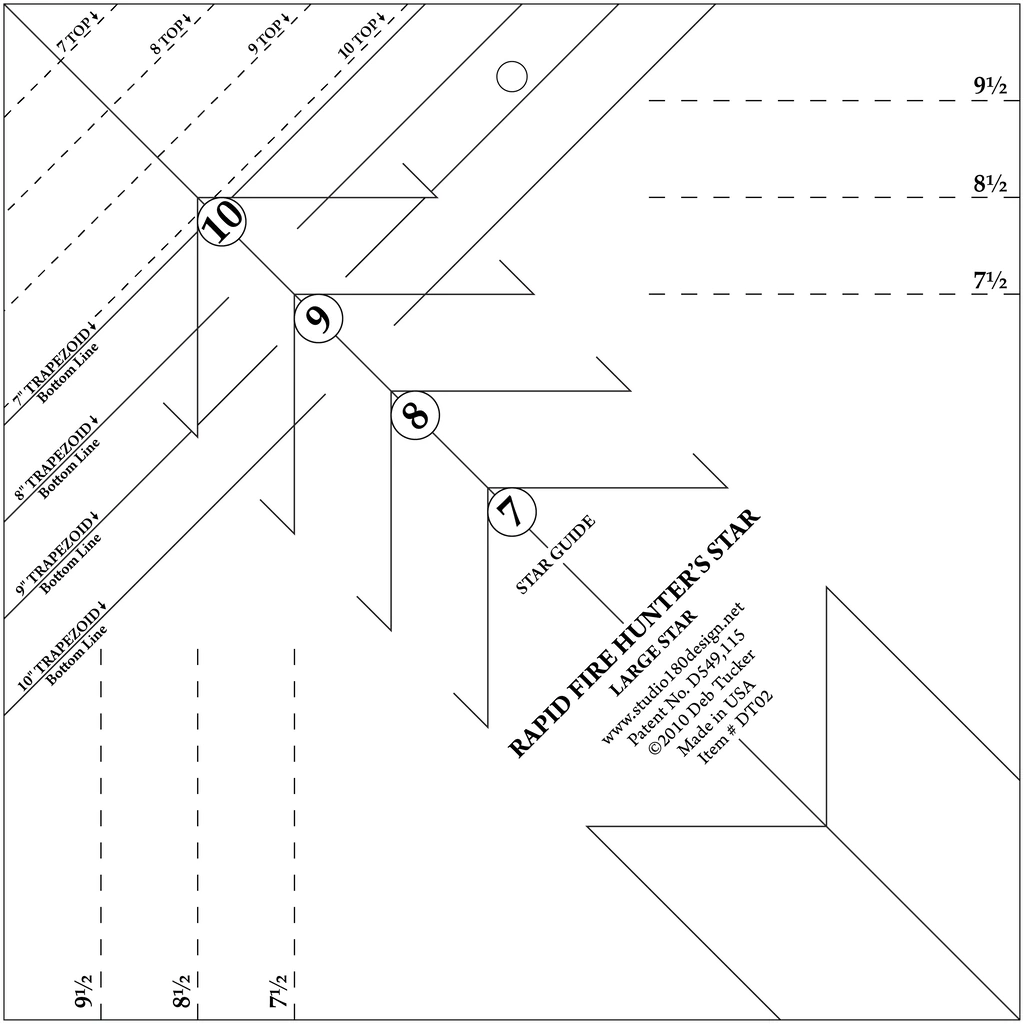STUDIO 180 DESIGN - Rapid Fire Hunter's Star - Large Star Ruler