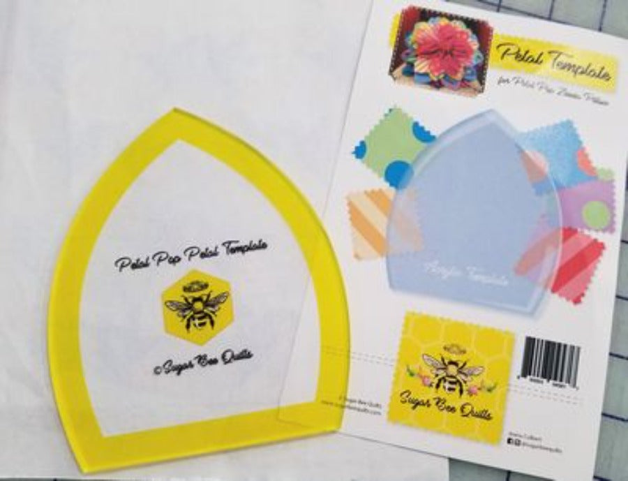 Sugar Bee Quilts - Petal Template for Petal Pop Zinnia Pillow