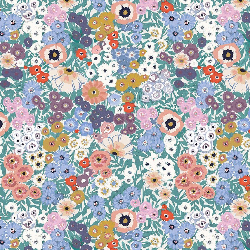 DEAR STELLA - AND SEW IT GOES,  NORWAY FLOWERS, MULTI